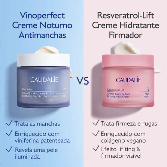 Creme Noturno Caudalie com &Aacute;cido Glic&oacute;lico Vinoperfect